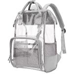 Custom Premium Heavy Duty Clear PVC Transparent Backpack (15.5"x10"x5") - 8