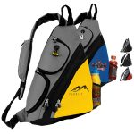Custom Premium Sporty Urban Sling Crossbody Backpack w/ Earphone Outlet (14"W x 18"H x 5"D)