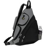 Custom Premium Sporty Urban Sling Crossbody Backpack w/ Earphone Outlet (14"W x 18"H x 5"D) - 2