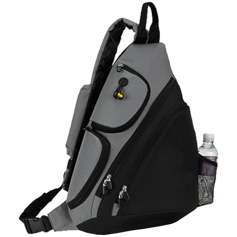 Custom Premium Sporty Urban Sling Crossbody Backpack w/ Earphone Outlet (14"W x 18"H x 5"D) - 2