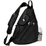 Custom Premium Sporty Urban Sling Crossbody Backpack w/ Earphone Outlet (14"W x 18"H x 5"D) - 3