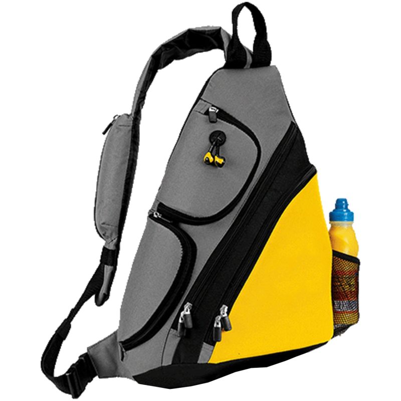 Custom Premium Sporty Urban Sling Crossbody Backpack w/ Earphone Outlet (14"W x 18"H x 5"D) - 6