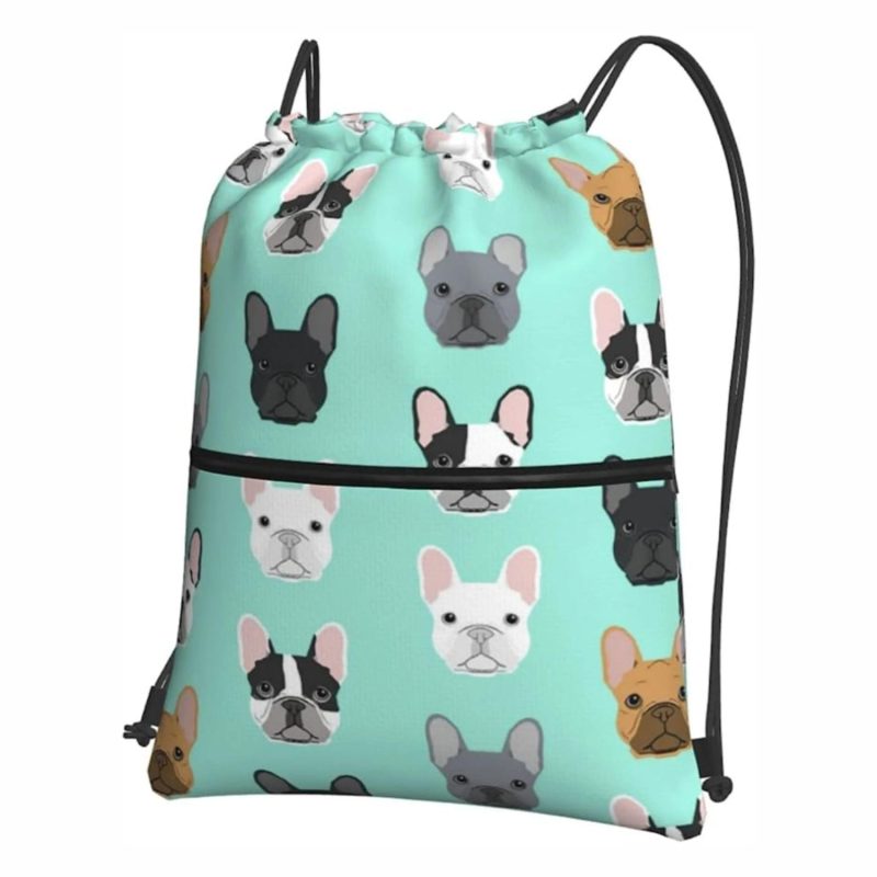 Custom Premium Sublimated Drawstring Cinch Up w/ Front Zipper Pocket Backpack (14" x 17") - 1
