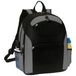 Custom Premium TravelPro Multi-Compartment Laptop Backpack w/ Earphone Outlet (13" x 17" x 5") - 4