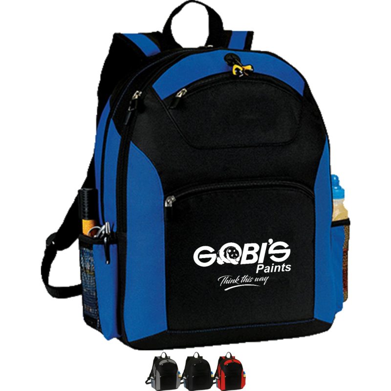 Custom Premium TravelPro Multi-Compartment Laptop Backpack w/ Earphone Outlet (13" x 17" x 5")
