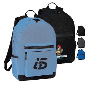 Custom Premium TrendLine Campus Canvas Laptop Backpack (12" x 18" x 5")