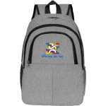 Custom Professional Heather Lite Water-Resistant Business Laptop Backpack - 2