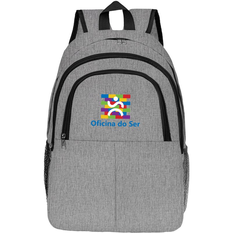 Custom Professional Heather Lite Water-Resistant Business Laptop Backpack - 2