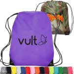 Custom Quick Ship Drawstring Backpack with Reinforced Corners (14" x 18")