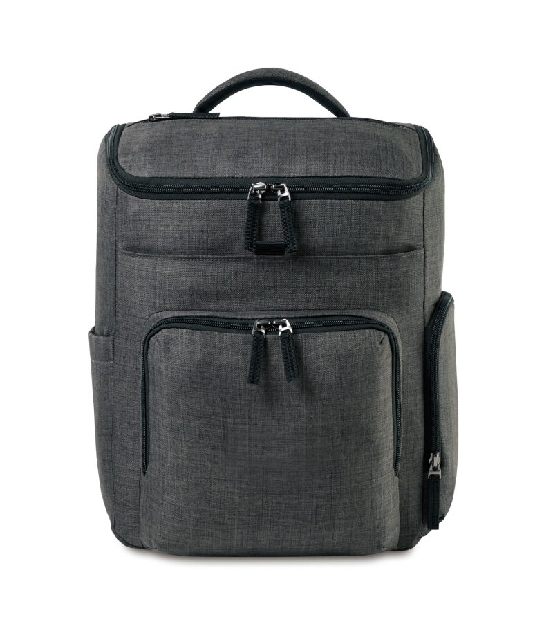 Custom Reagan Recycled rPET Diaper Backpack - Charcoal Heather - 1