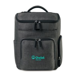 Custom Reagan Recycled rPET Diaper Backpack - Charcoal Heather