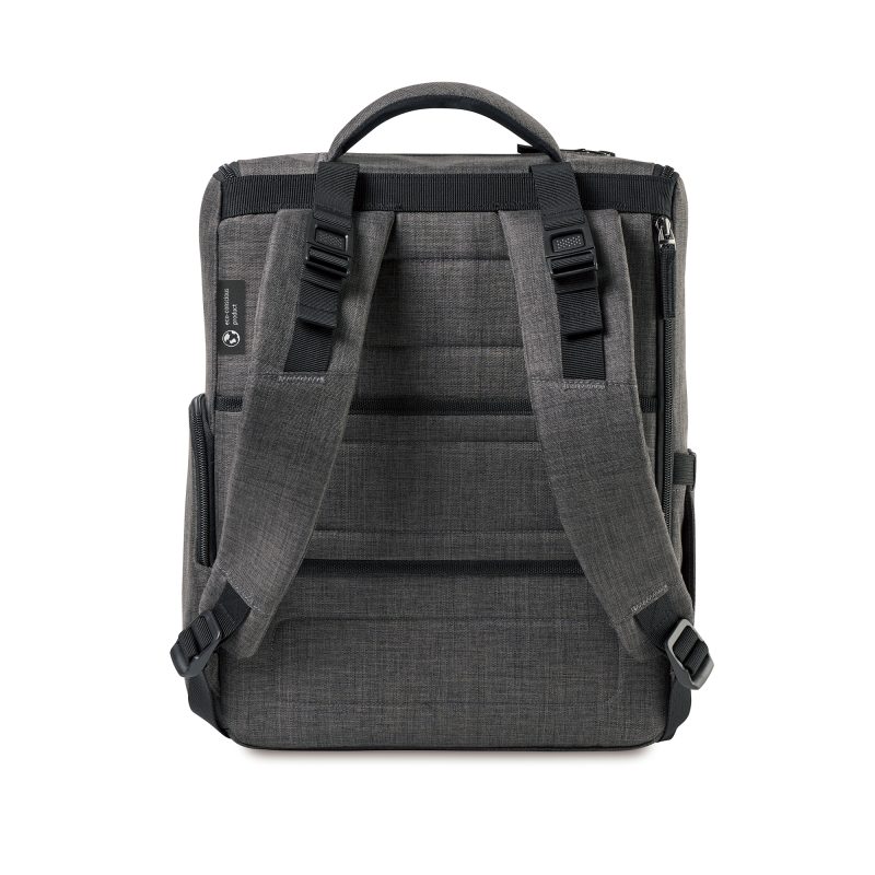 Custom Reagan Recycled rPET Diaper Backpack - Charcoal Heather - 4