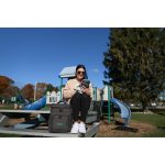 Custom Reagan Recycled rPET Diaper Backpack - Charcoal Heather - 8