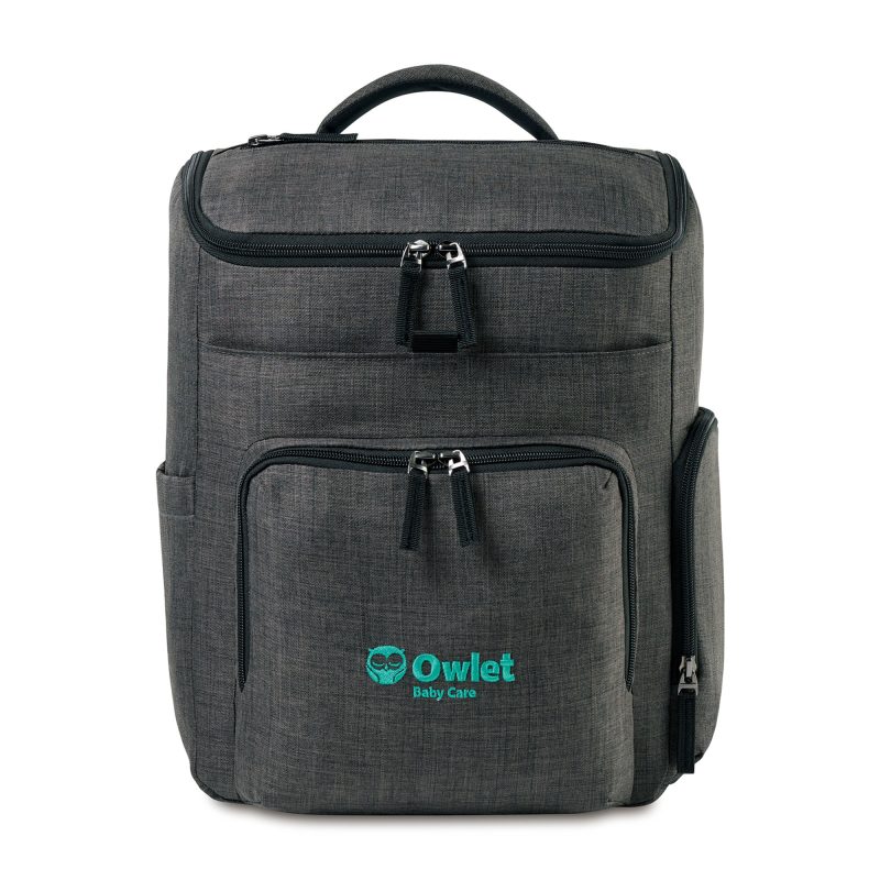 Custom Reagan Recycled rPET Diaper Backpack - Charcoal Heather