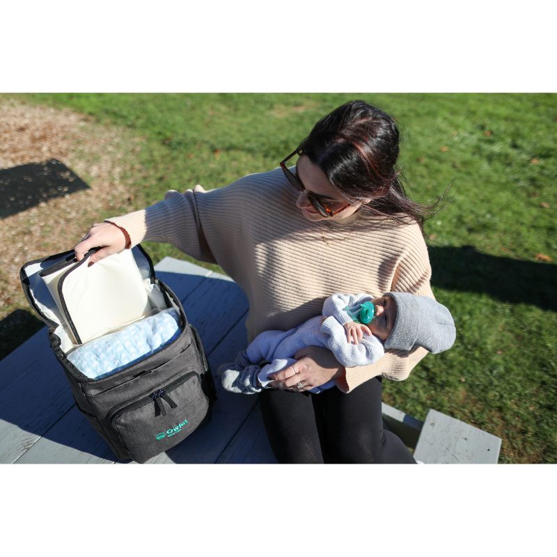Custom Reagan Recycled rPET Diaper Backpack - Charcoal Heather - 9
