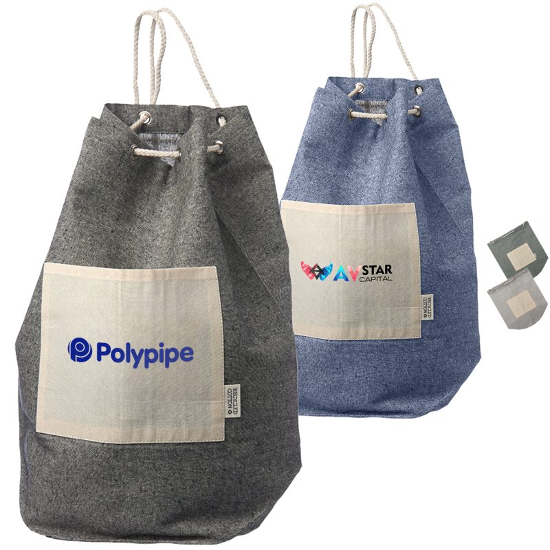 Custom Recycled Cotton Rope Drawstring Backpacks