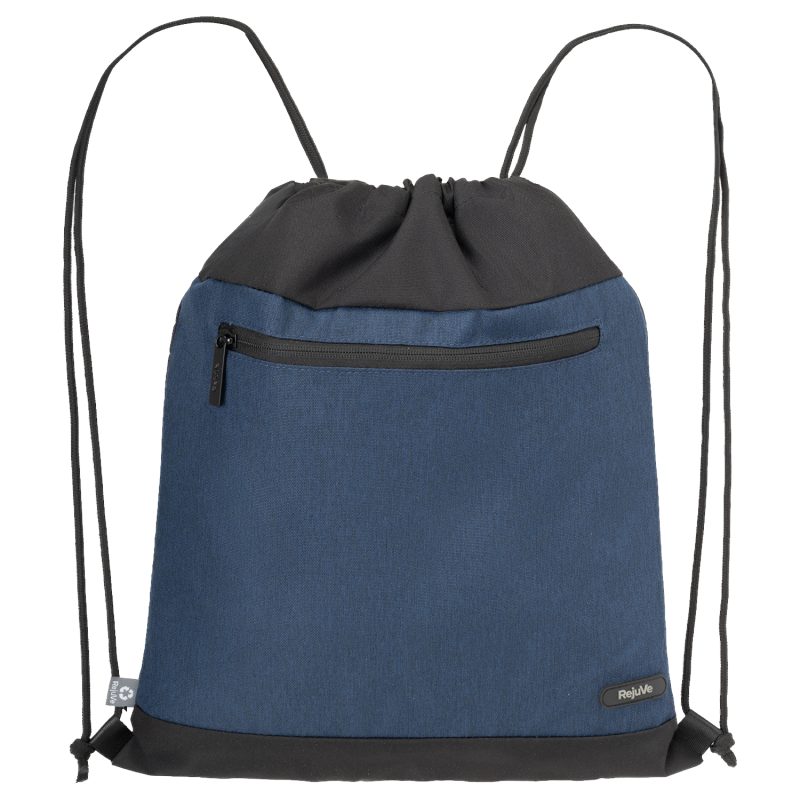 Custom RejuVe® MILANO Recycled Heather Modern Sleek Drawstring Bag - 5