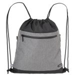 Custom RejuVe® MILANO Recycled Heather Modern Sleek Drawstring Bag - 6