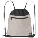 Custom RejuVe® MILANO Recycled Heather Modern Sleek Drawstring Bag - 7