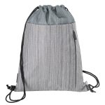 Custom RejuVe® MOTO Recycled Heather Drawstring Bag - 1