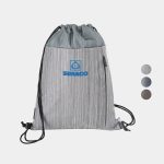 Custom RejuVe® MOTO Recycled Heather Drawstring Bag