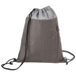Custom RejuVe® MOTO Recycled Heather Drawstring Bag - 4