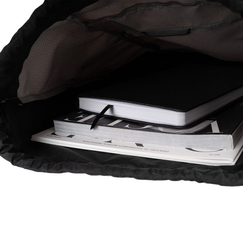 Custom RejuVe® ROVE Recycled Heather Modern Executive Drawstring Bag - 2