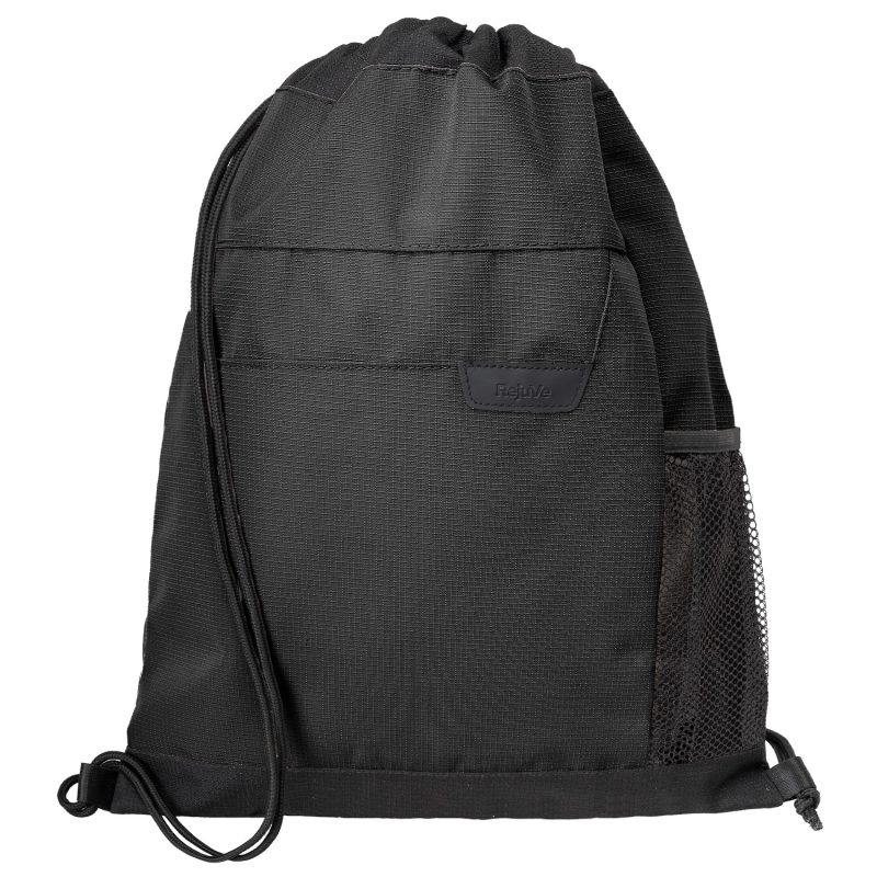 Custom RejuVe® ROVE Recycled Heather Modern Executive Drawstring Bag - 4
