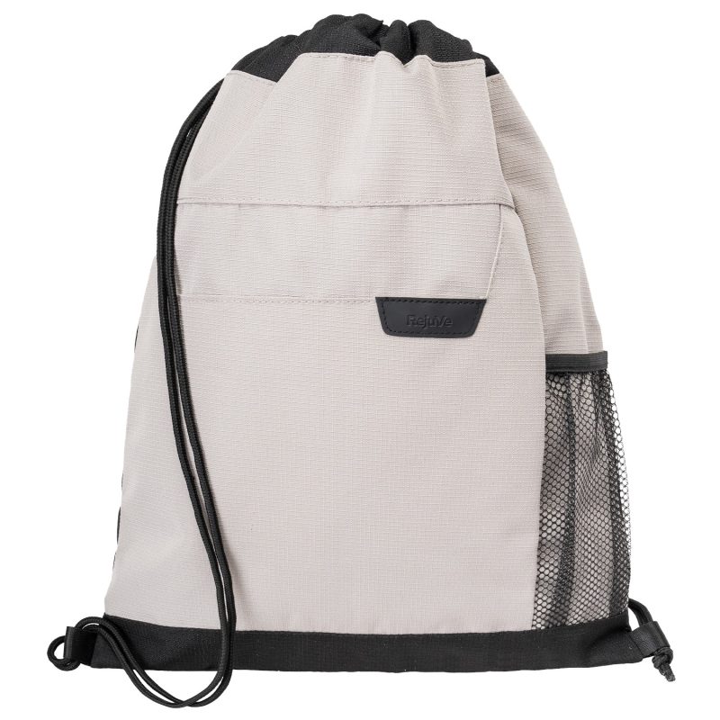 Custom RejuVe® ROVE Recycled Heather Modern Executive Drawstring Bag - 7