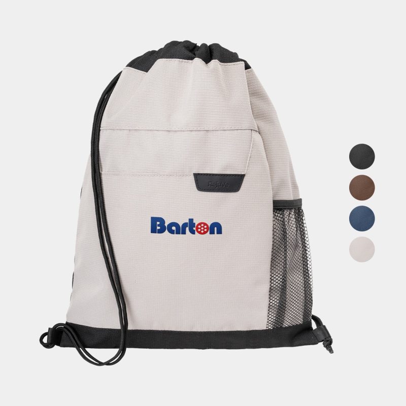 Custom RejuVe® ROVE Recycled Heather Modern Executive Drawstring Bag