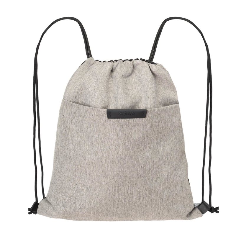 Custom RejuVe® X-PAK Recycled Heather Drawstring Bag - 1