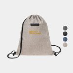 Custom RejuVe® X-PAK Recycled Heather Drawstring Bag