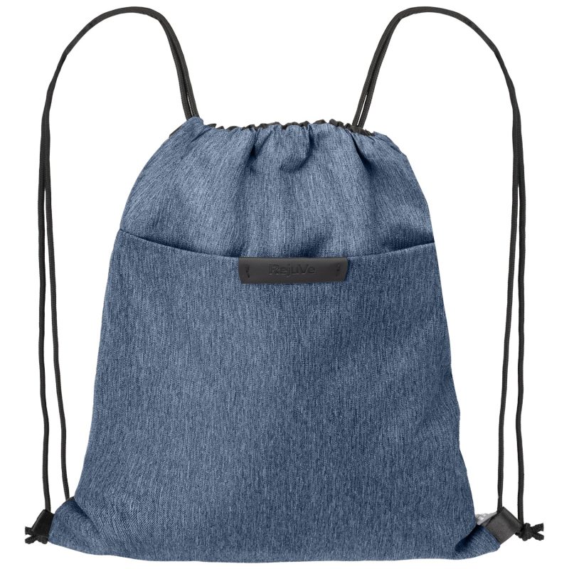 Custom RejuVe® X-PAK Recycled Heather Drawstring Bag - 5