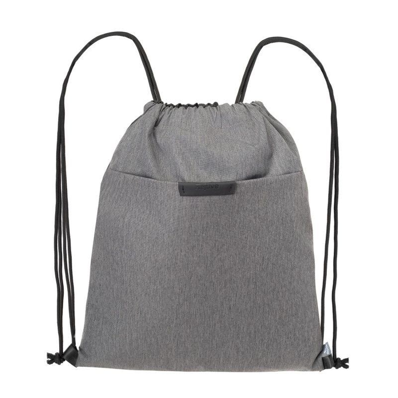 Custom RejuVe® X-PAK Recycled Heather Drawstring Bag - 6
