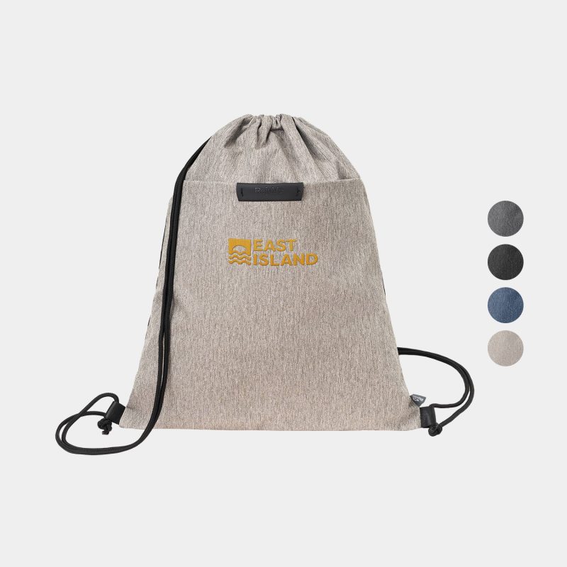 Custom RejuVe® X-PAK Recycled Heather Drawstring Bag