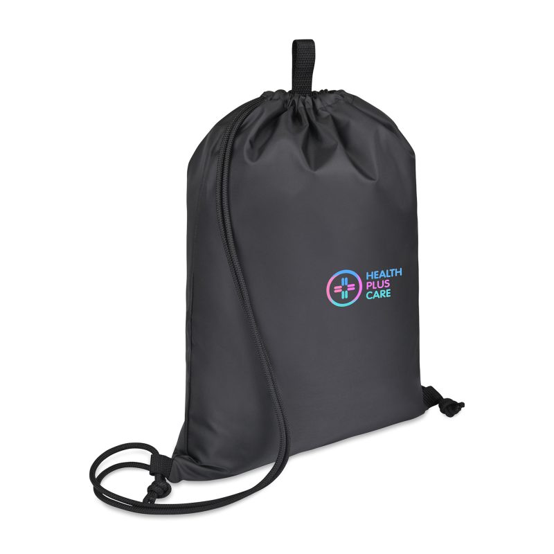 Custom Repeat Lite Recycled rPET Cinchpack - Black - 2