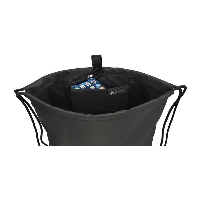 Custom Repeat Lite Recycled rPET Cinchpack - Black - 3