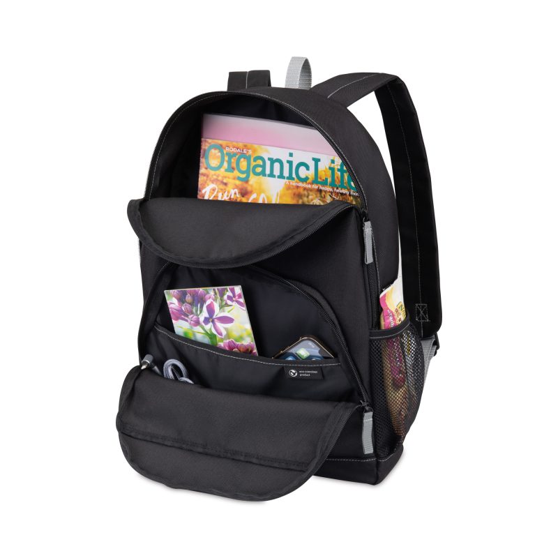 Custom Repeat Recycled rPET Backpack - Medium Grey - 5