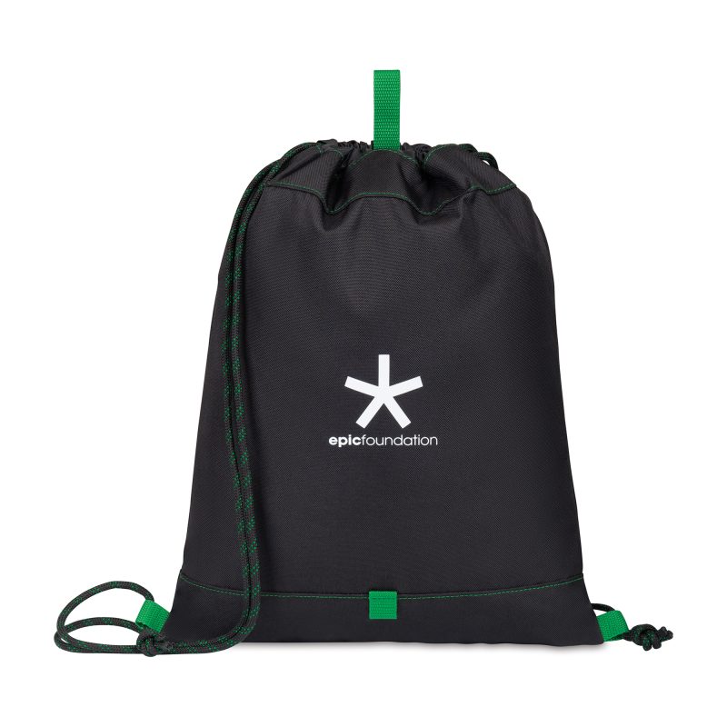 Custom Repeat Recycled rPET Cinchpack - Kelly Green