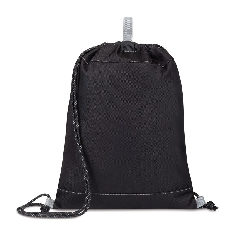 Custom Repeat Recycled rPET Cinchpack - Medium Grey - 3