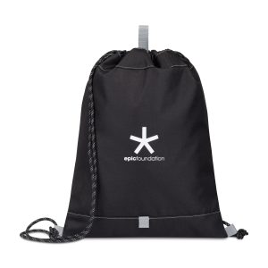 Custom Repeat Recycled rPET Cinchpack - Medium Grey