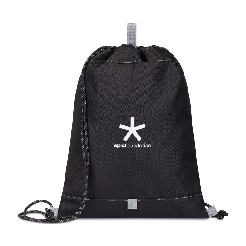 Custom Repeat Recycled rPET Cinchpack - Medium Grey