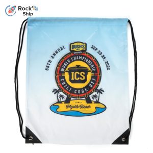 Custom Rock'it 3-Day Rush Premium 210D Sublimated Drawstring Cinch Up Backpack (15" x 18")