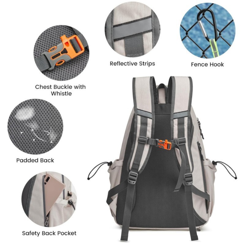 Custom Shoe Compartment Pickleball Paddle Backpack Tennis Bag - 2