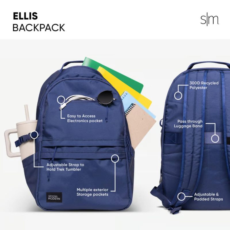 Custom Simple Modern® Recycled 25L Ellis 16" Laptop Backpack - 3