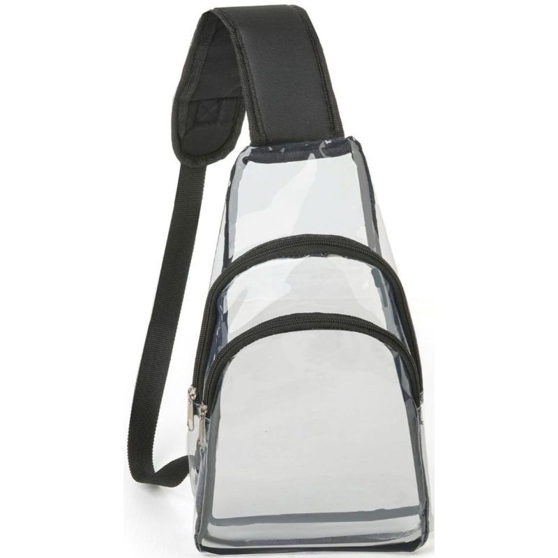 Custom Sling Travel Clear PVC Transparent Cross Body Backpack - 3