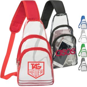 Custom Sling Travel Clear PVC Transparent Cross Body Backpack
