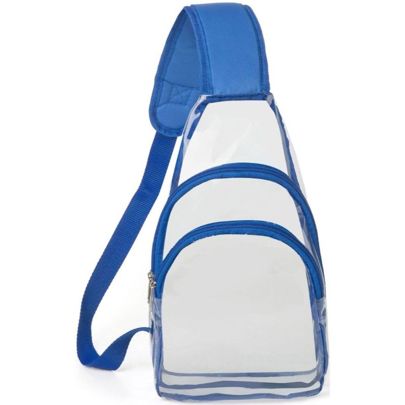 Custom Sling Travel Clear PVC Transparent Cross Body Backpack - 5