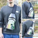 Custom Sling Travel Clear PVC Transparent Cross Body Backpack - 7
