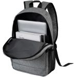 Custom Solid Color Heather Lite Laptop Backpack W/ Braided Handle - 3